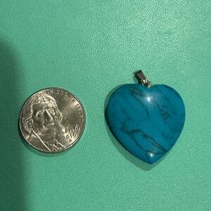 Turquoise Stone Heart Pendant